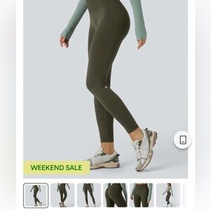 HALARA Olive Green High-Waist Leggings